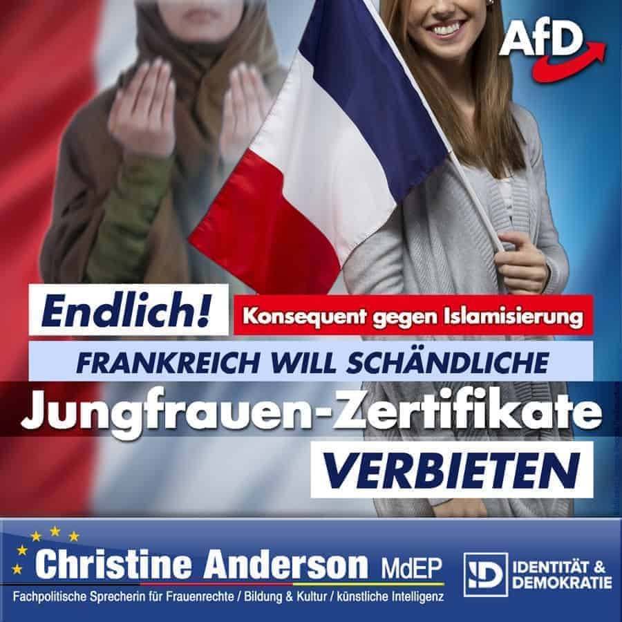 Frankreich verbietet Jungfrauen-Zertifikate
