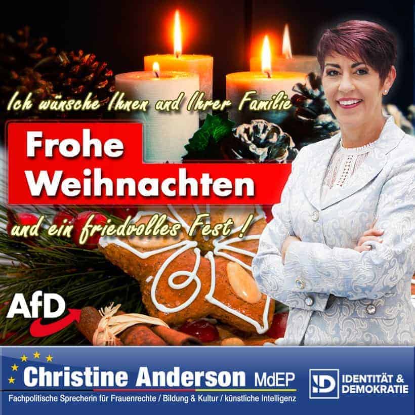 Frohe Weihnachten von Christine Anderson